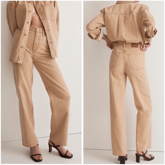 Madewell Denim - Madewell The Perfect Vintage Wide Leg Jeans Light Chestnut Wash, 25